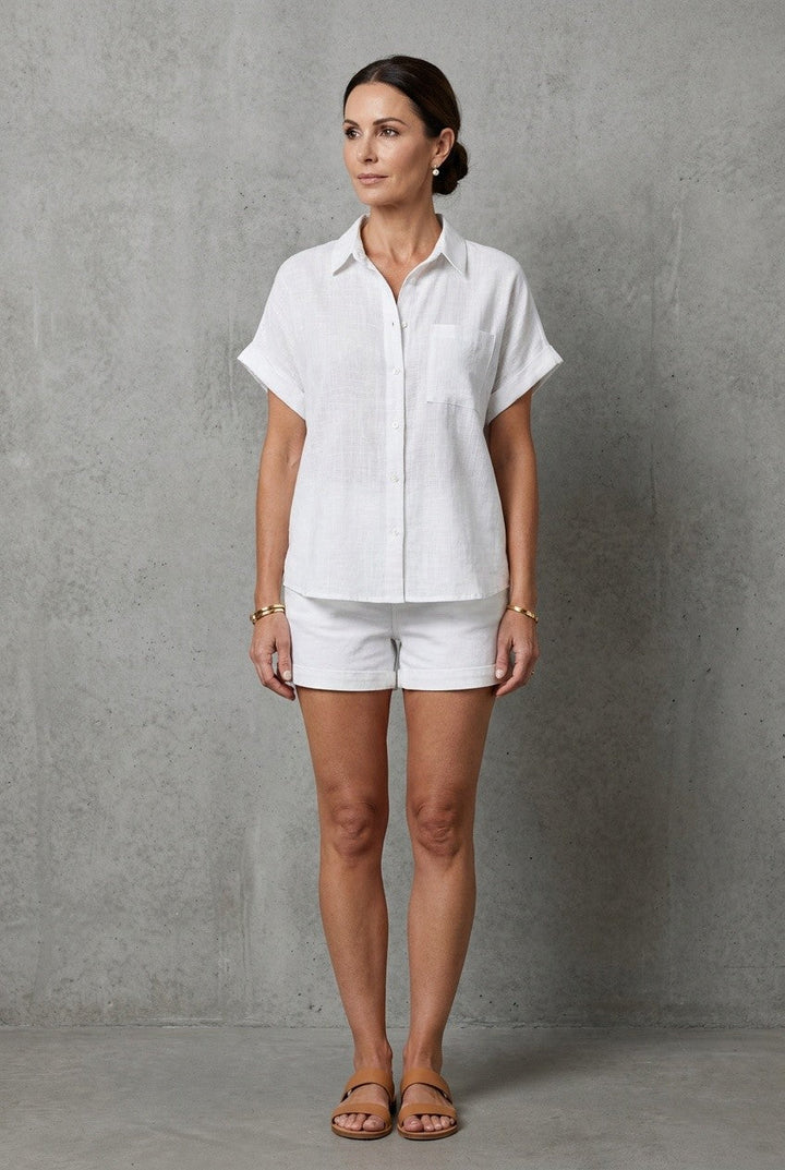 Crisp White — Studio Front